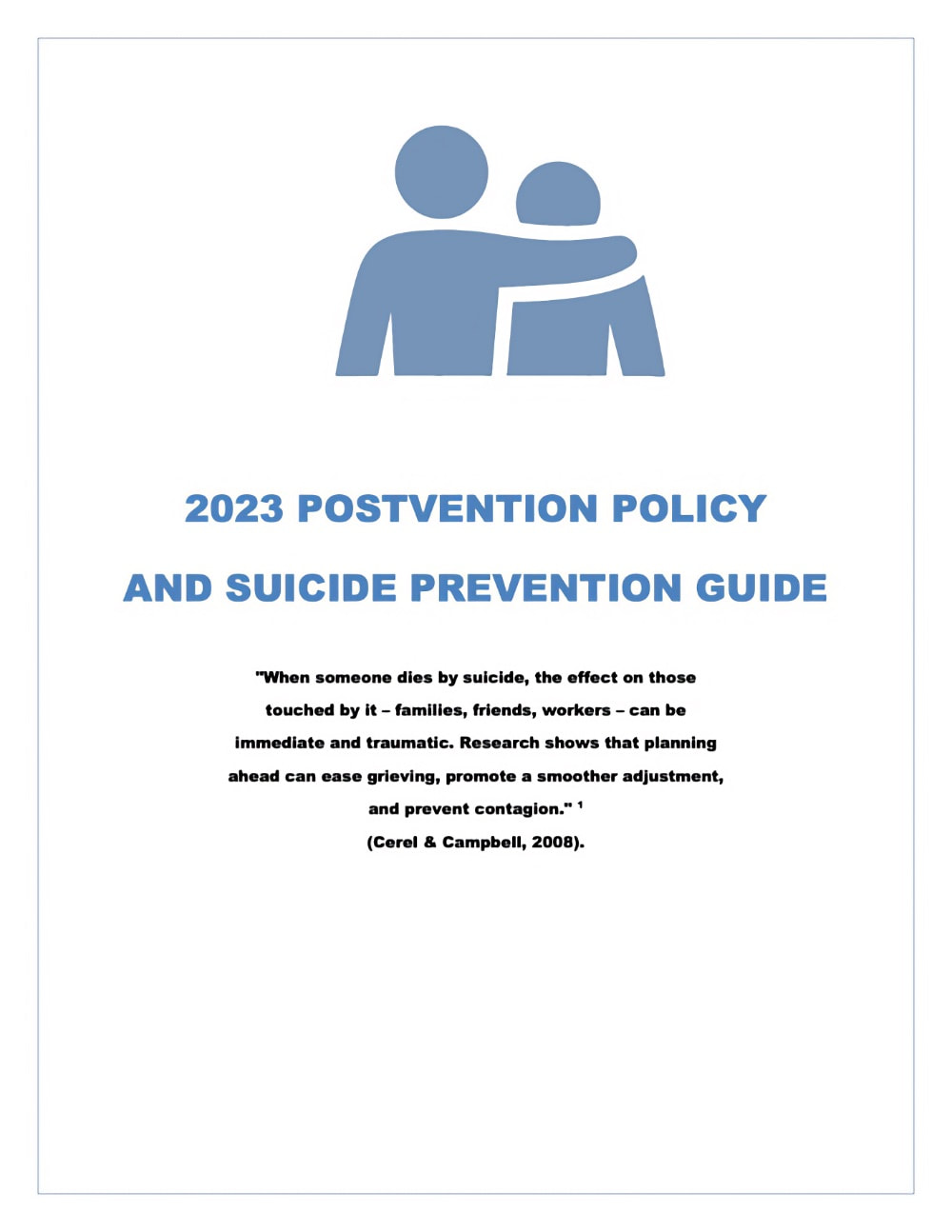 Litchfield County Suicide Intervention and Postvention Policy Document